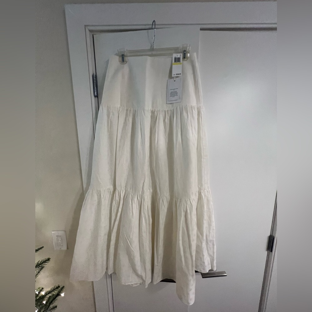 Significant other white maxi skirt